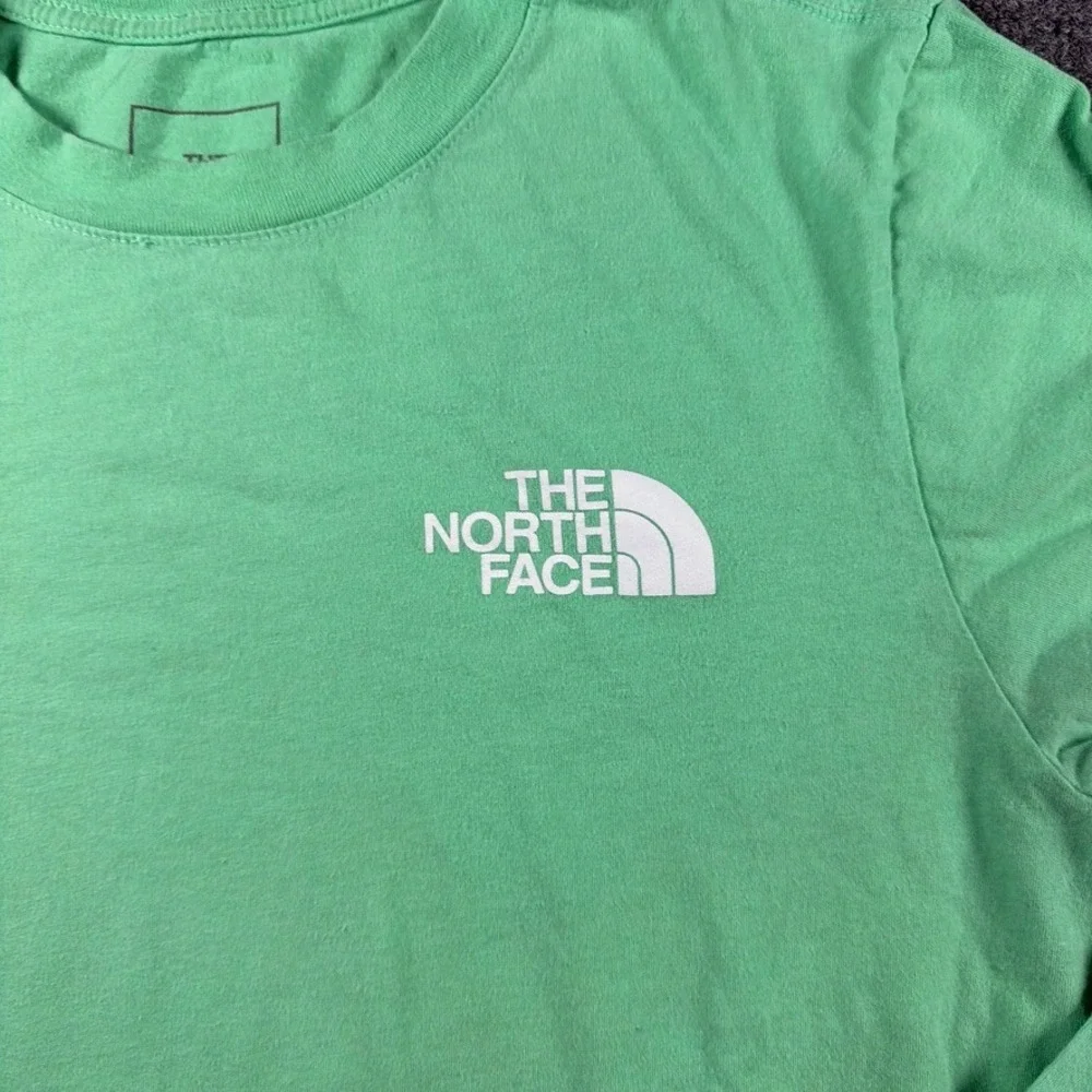 The North Face Long Sleeve Shirt Mens Small Green Logo Graphic Gorpcore